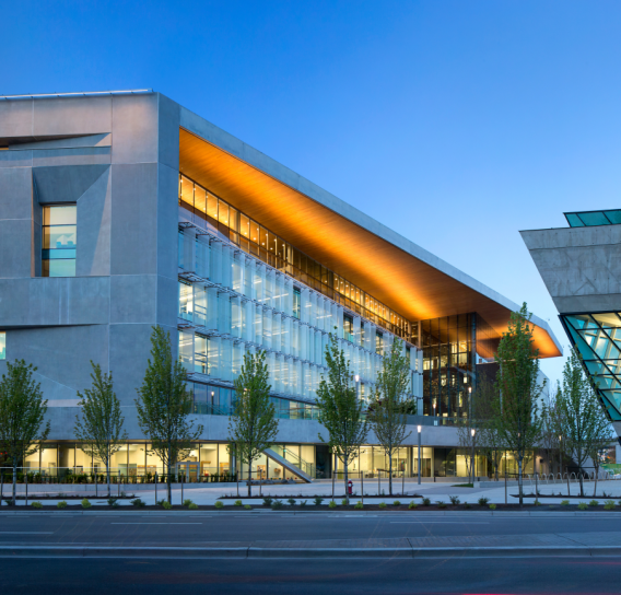 Surrey City Hall at dusk